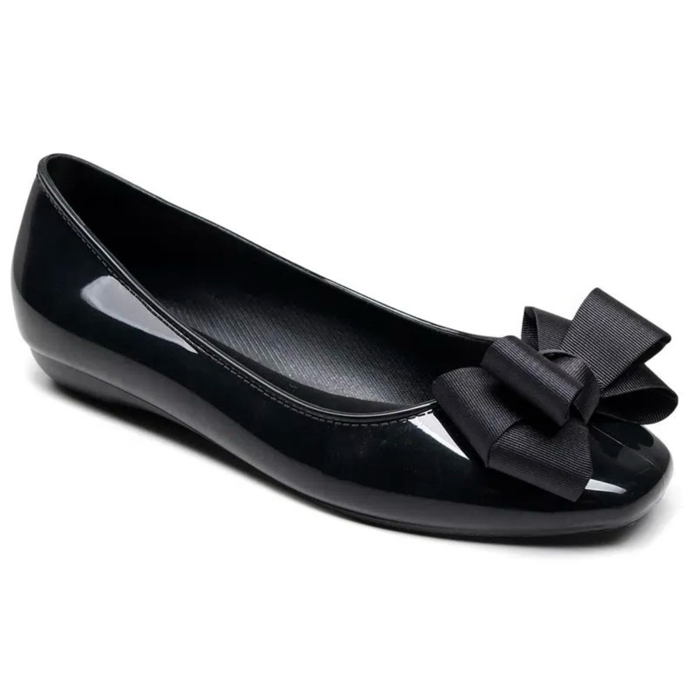 Black Bow Jelly Shoes